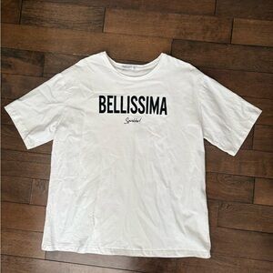 White 'Bellissima' Graphic T-Shirt one size see pics for measurements
